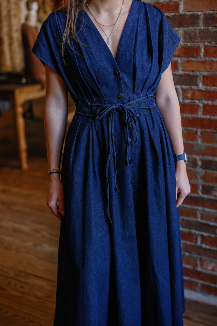 Dark Denim Midi Dress