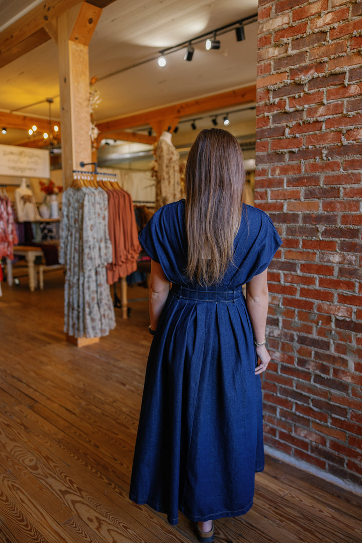Dark Denim Midi Dress