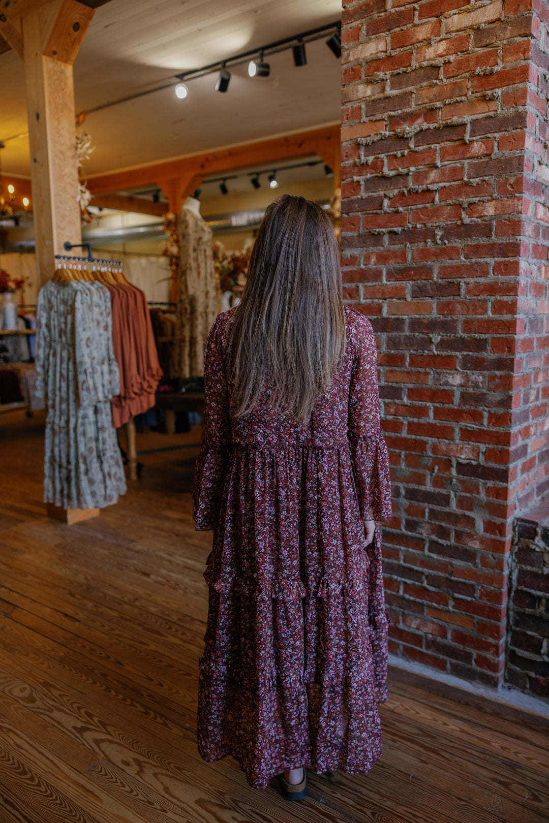 Savannah Midi Dress - Burgundy