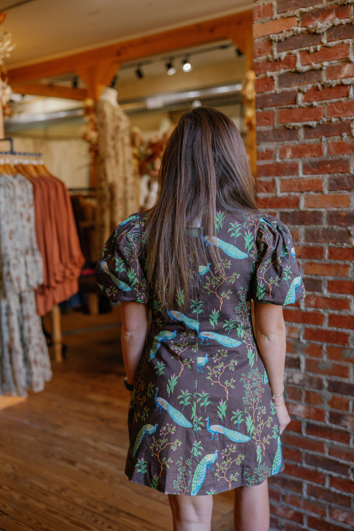 Peacock Mini Dress