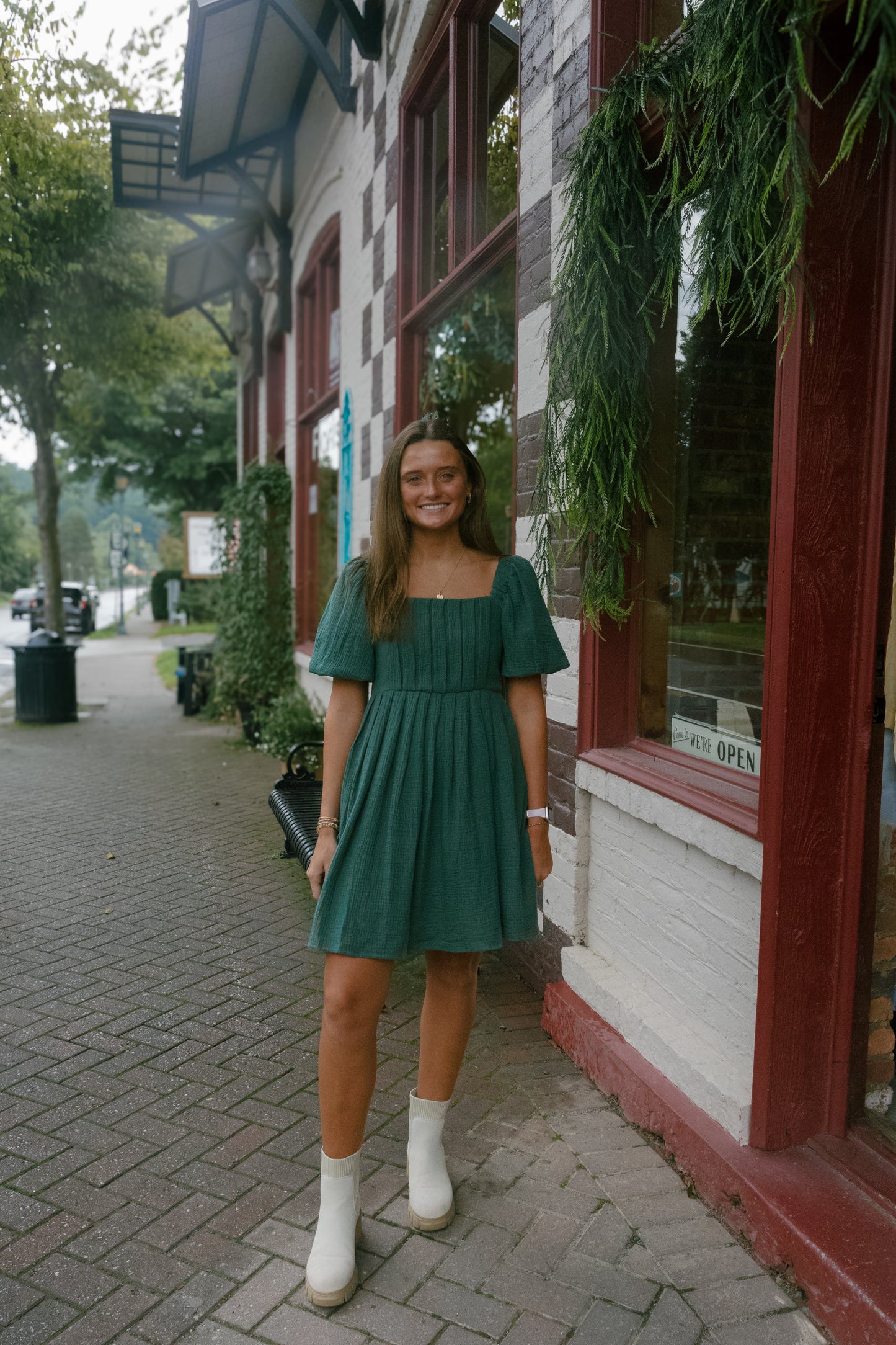 Jessie Mini Dress - Evergreen
