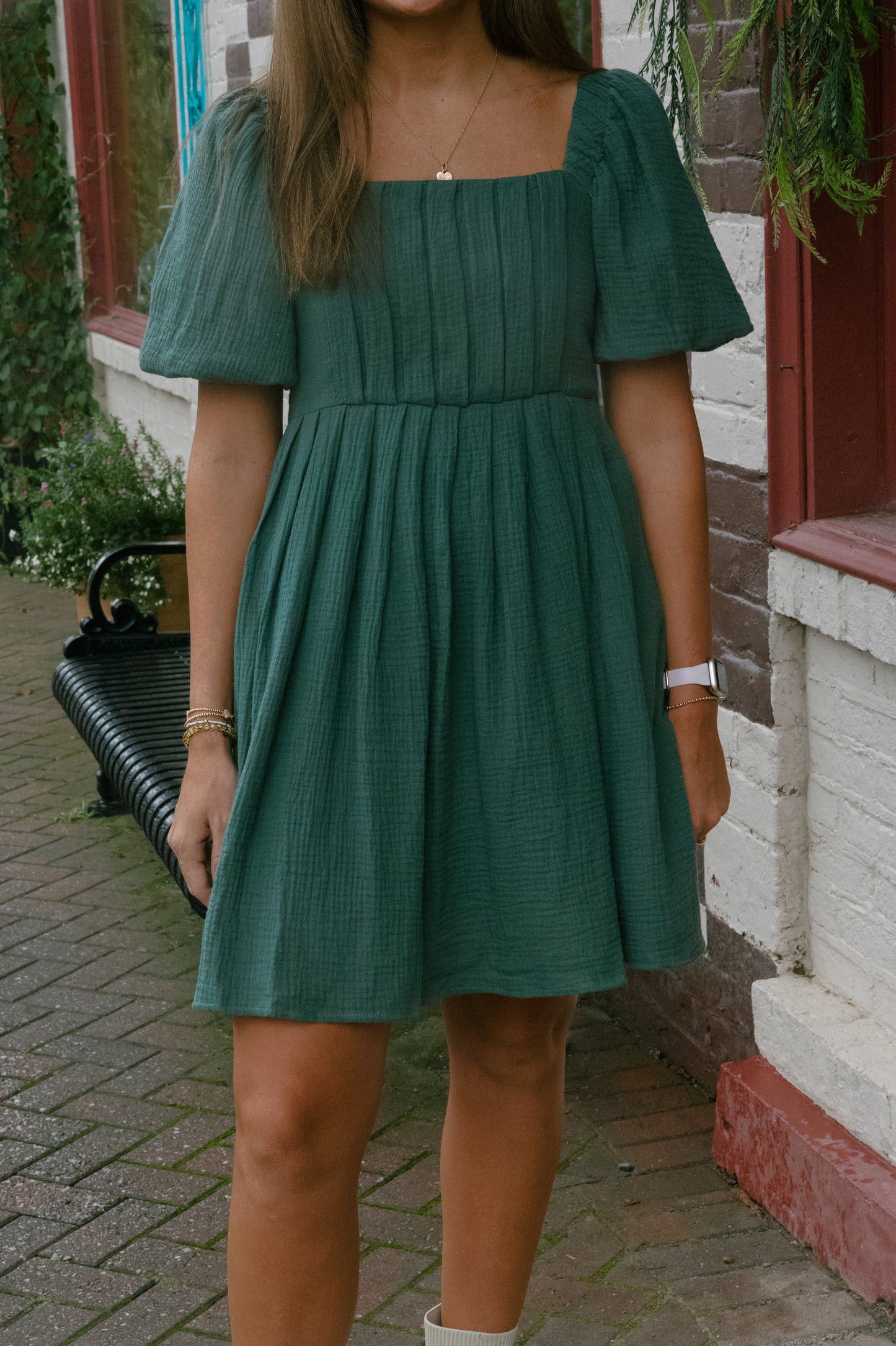 Jessie Mini Dress - Evergreen