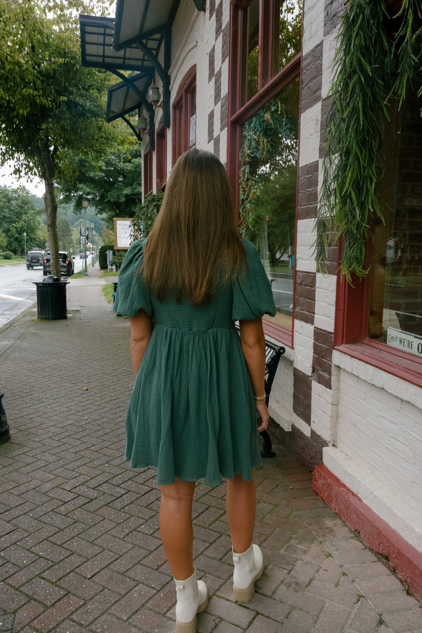 Jessie Mini Dress - Evergreen