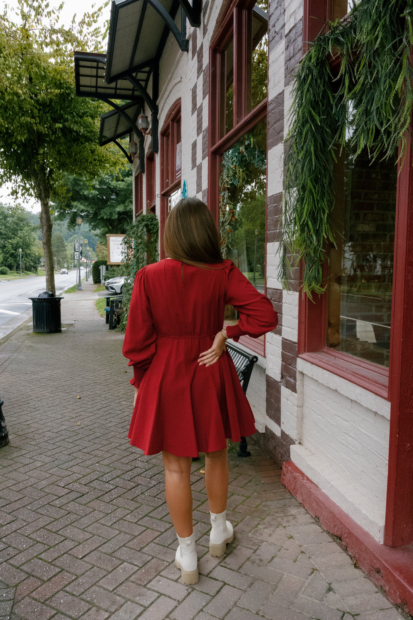 Drew Mini Dress - Cherry Merlot