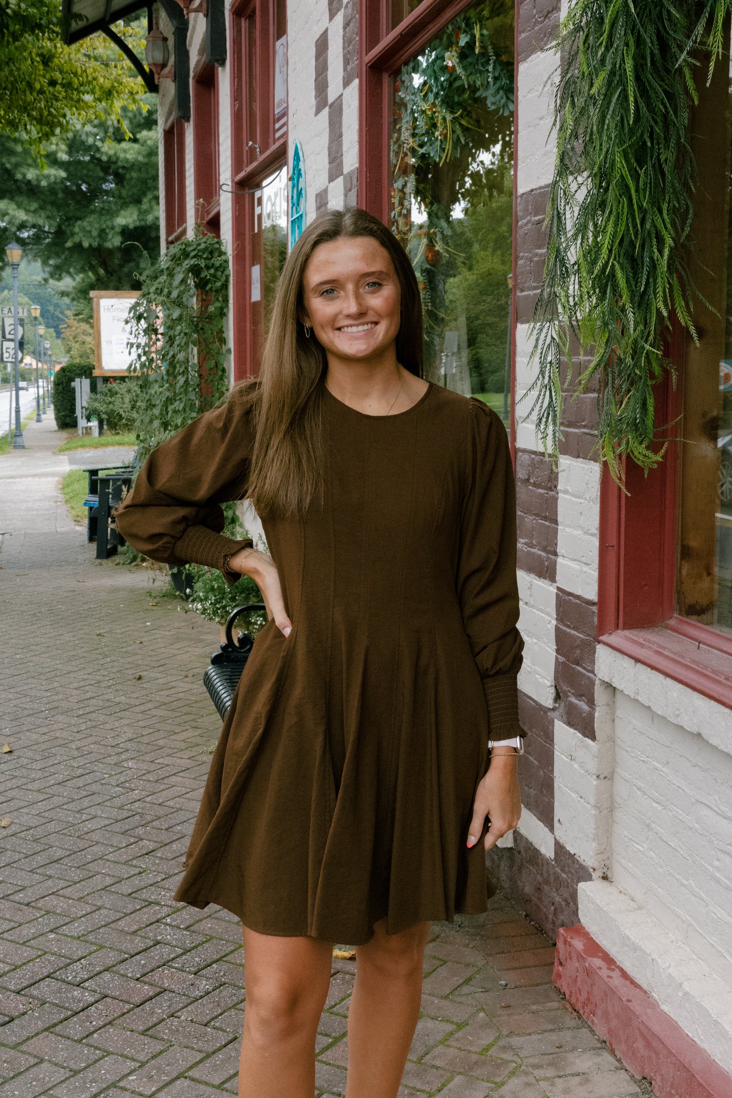 Drew Mini Dress - Mocha
