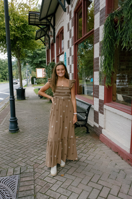 Abby Maxi Dress - Brown