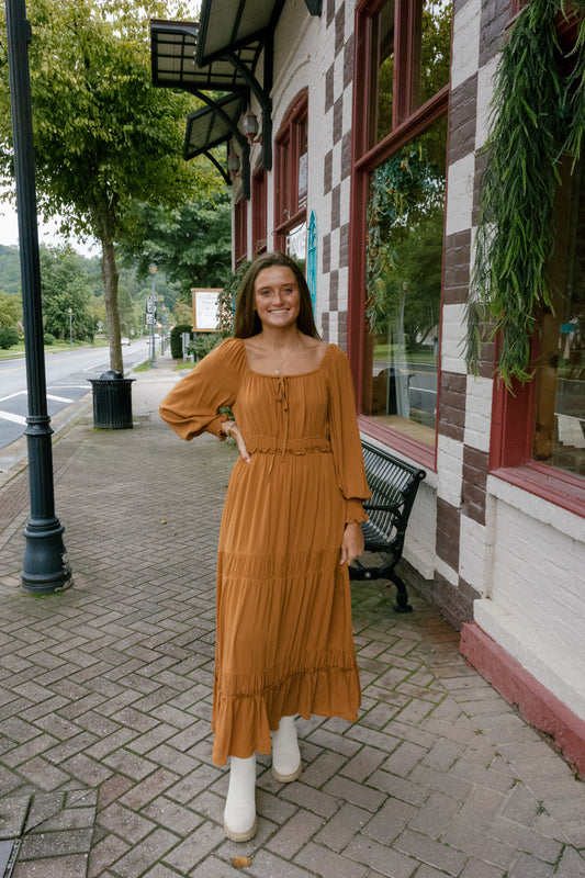 Mia Midi Dress - Sepia