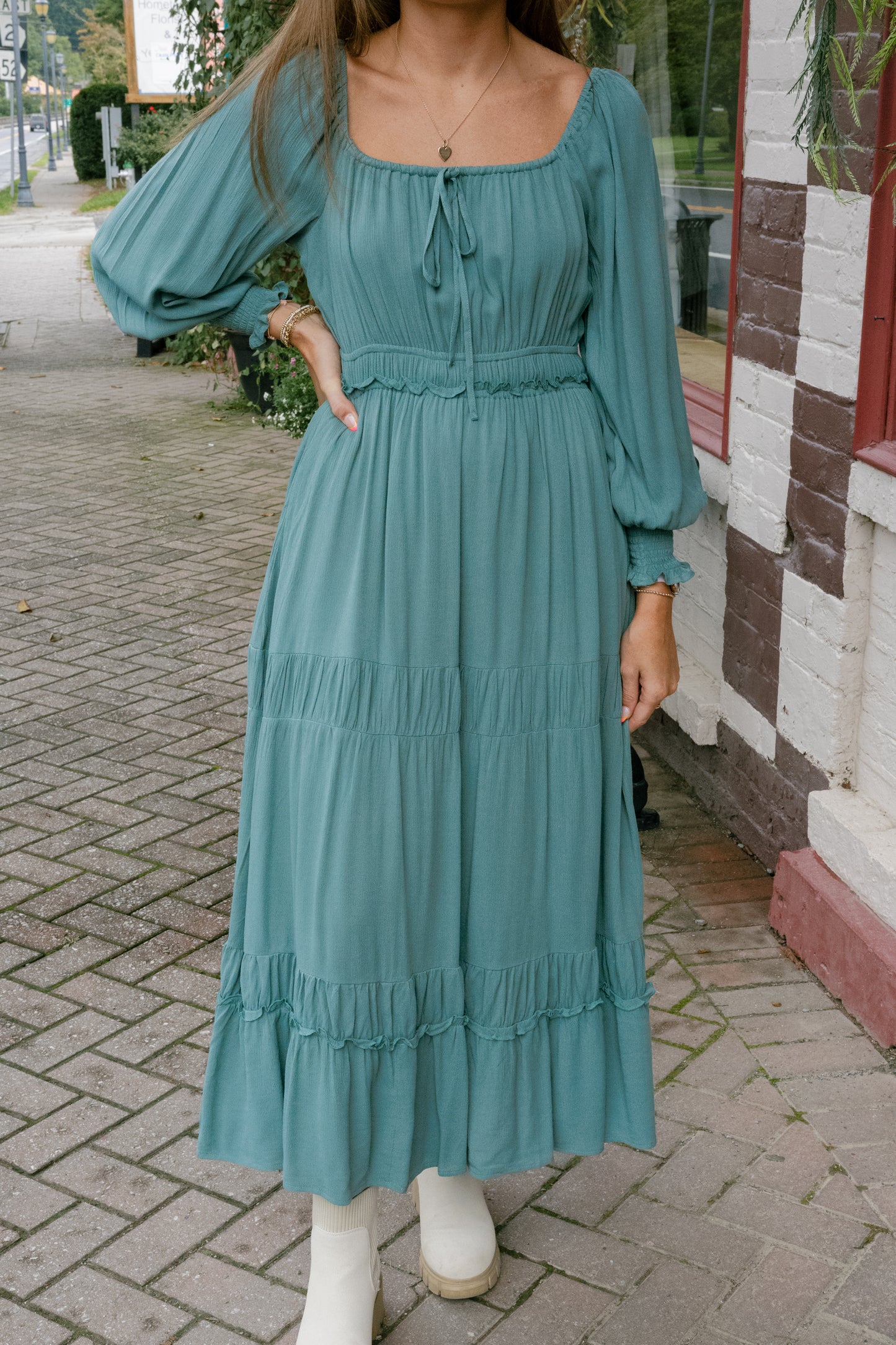 Mia Midi Dress - Sage