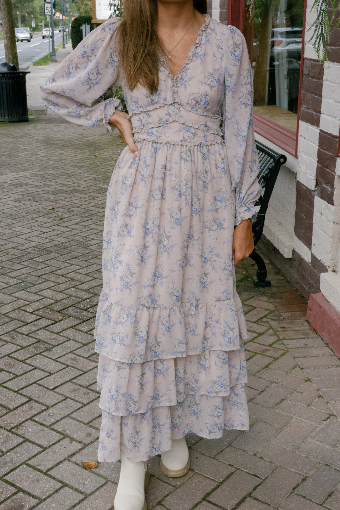 Madeline Midi Dress - Dusty Pink