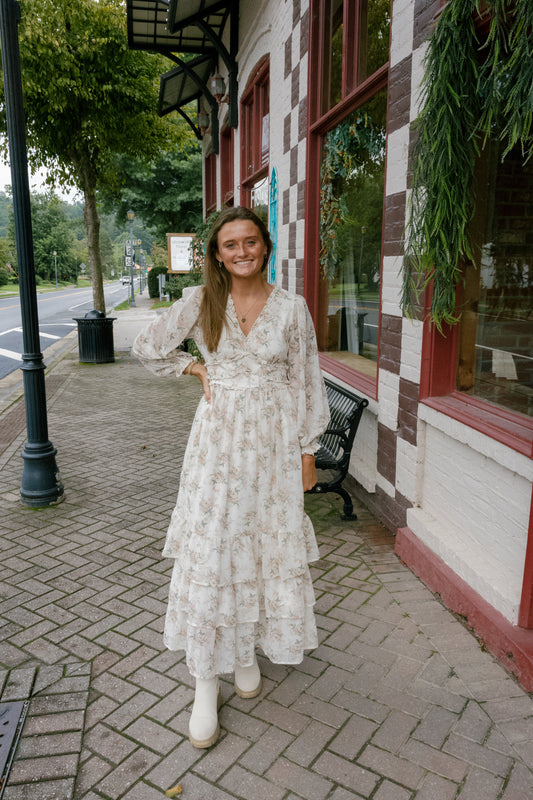 Madeline Midi Dress - Cream