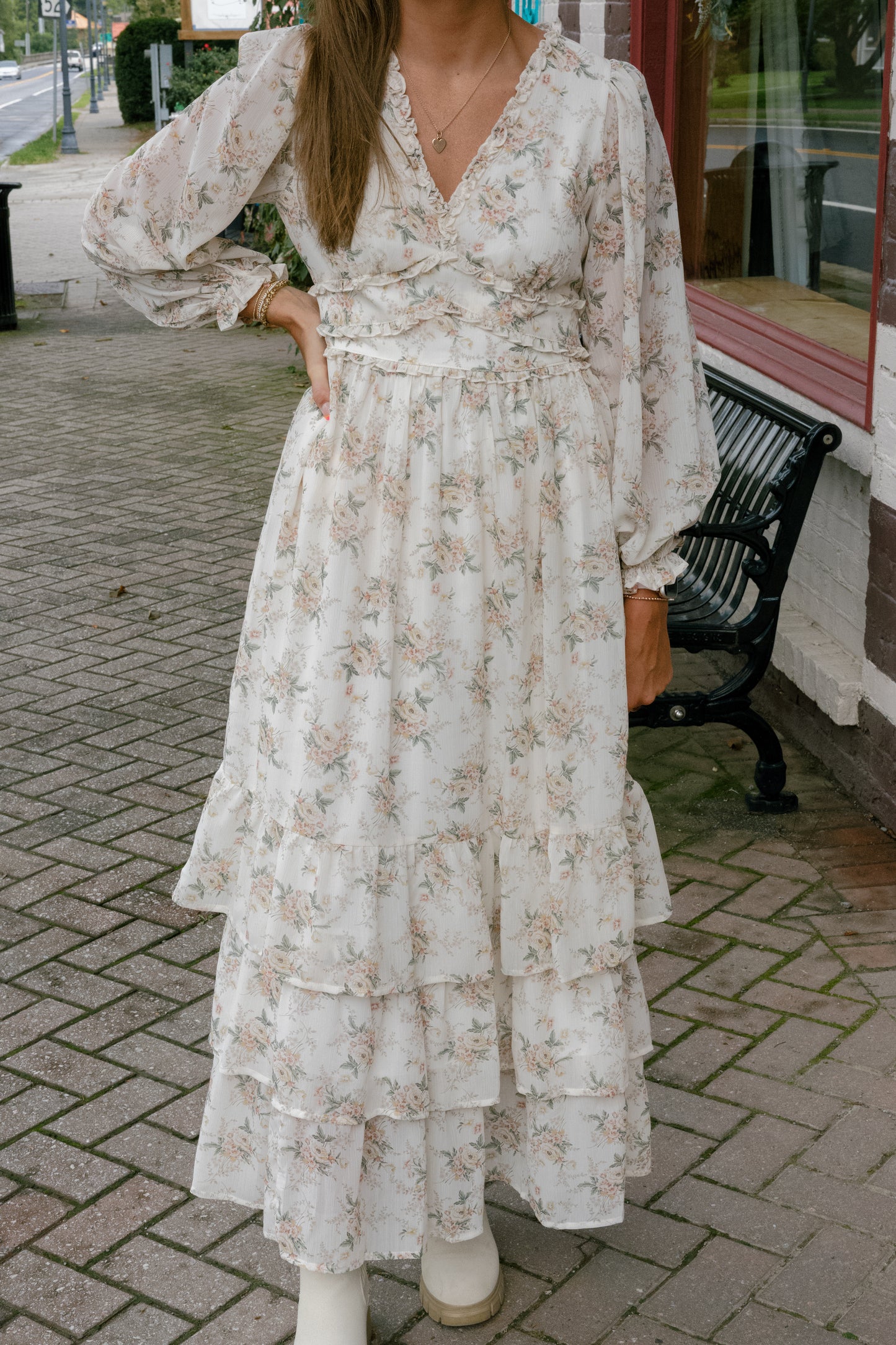 Madeline Midi Dress - Cream