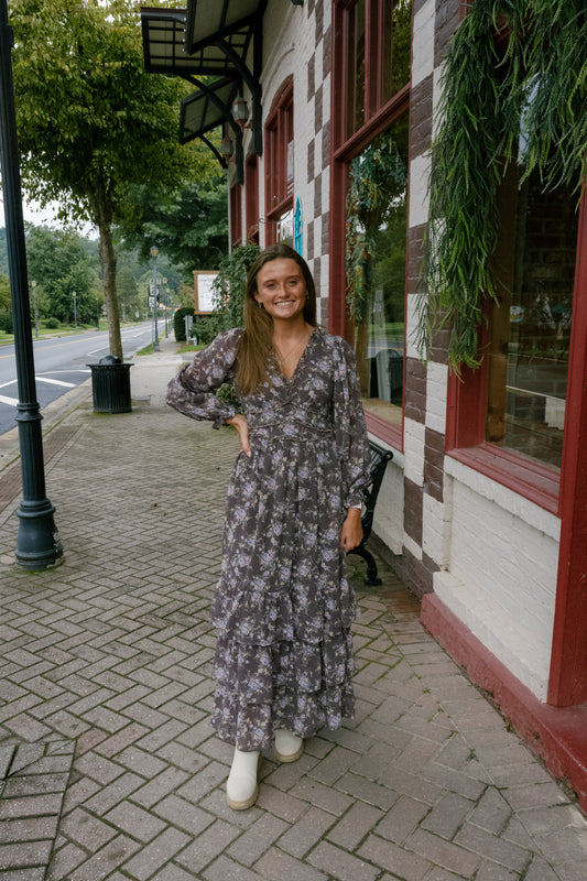 Madeline Midi Dress -Mocha