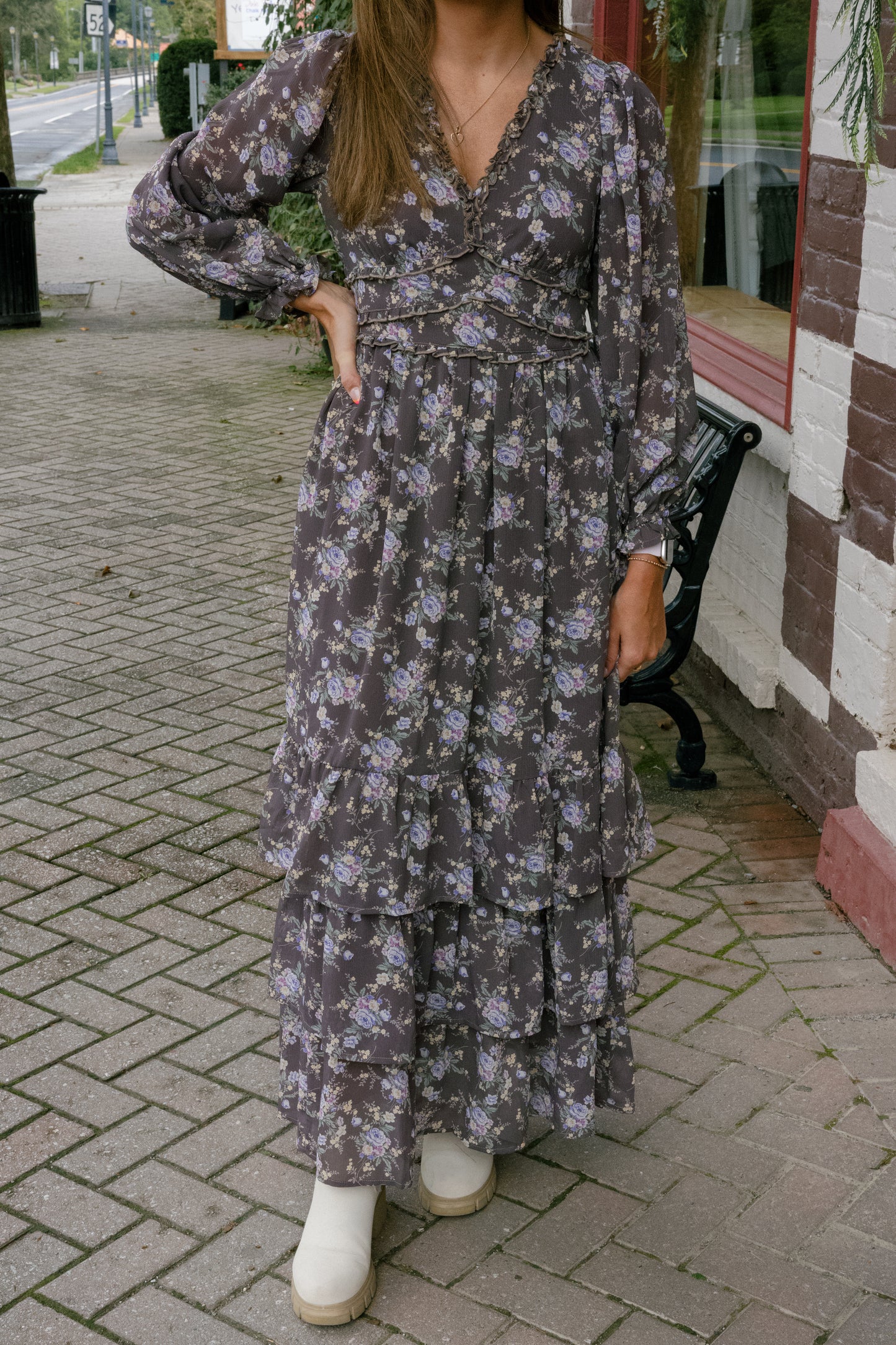 Madeline Midi Dress -Mocha