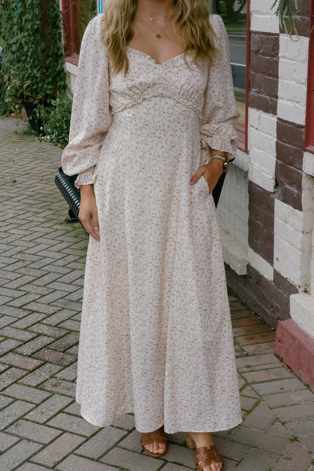 Piper Midi Dress - Cream