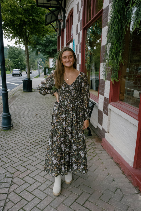 Avery Midi Dress - Mocha