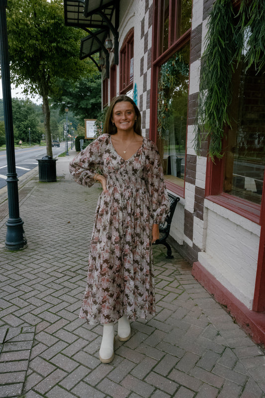 Lucy Midi Dress - Mocha