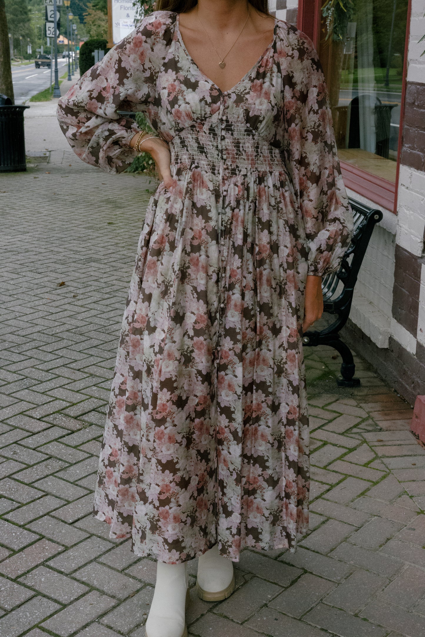 Lucy Midi Dress - Mocha