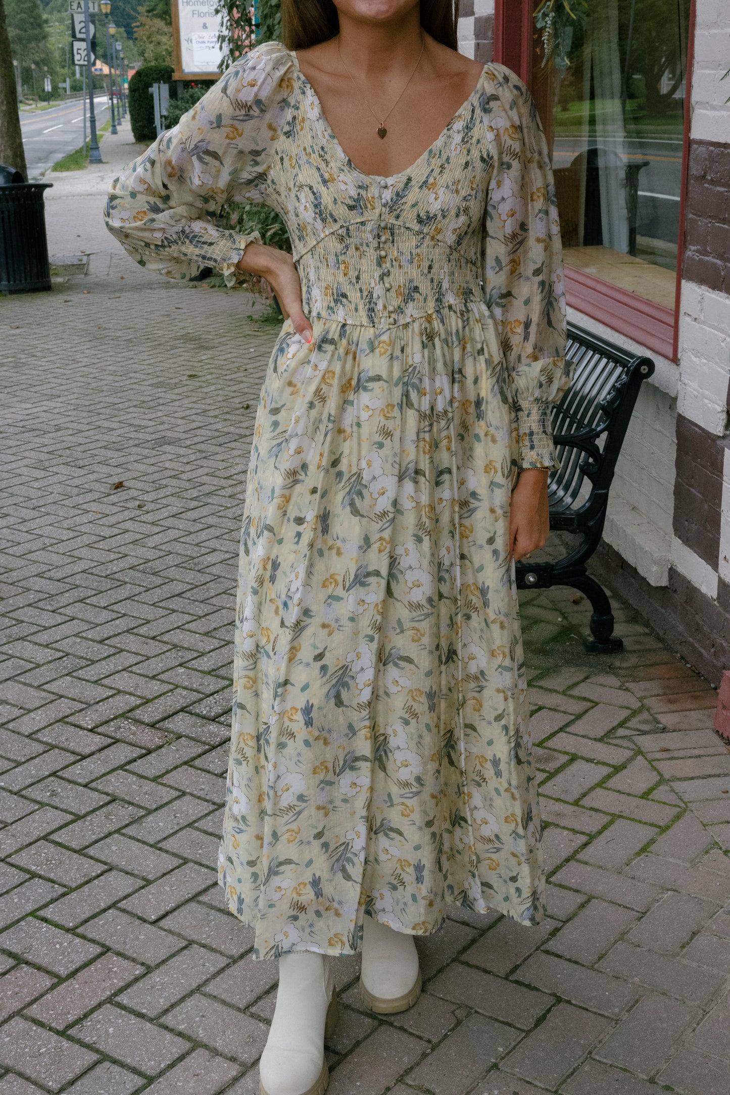 Avery Midi Dress - Cream