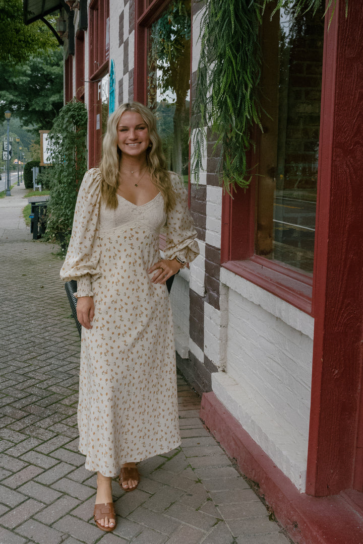 Myla Midi Dress - Cream