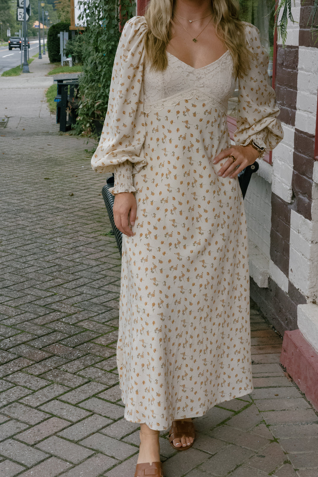 Myla Midi Dress - Cream