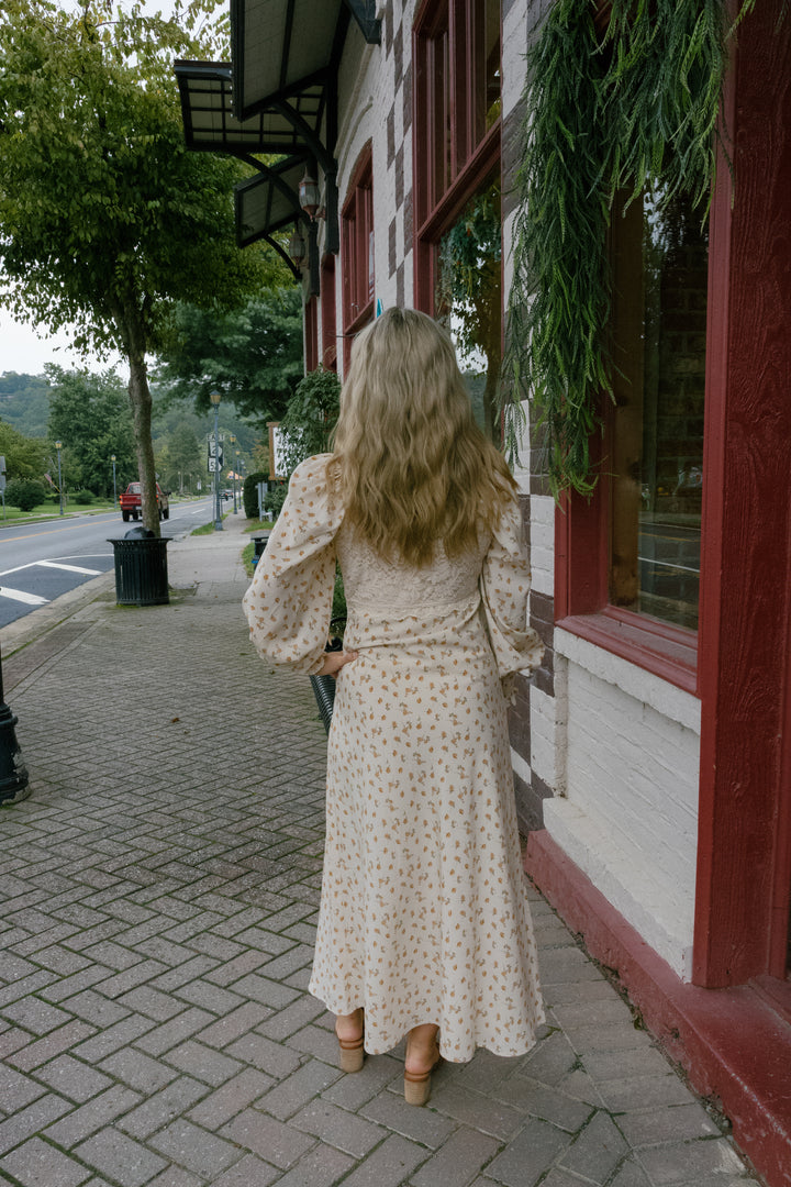 Myla Midi Dress - Cream