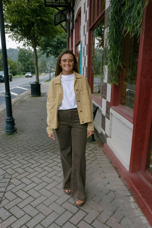 Brown Bootcut Jeans