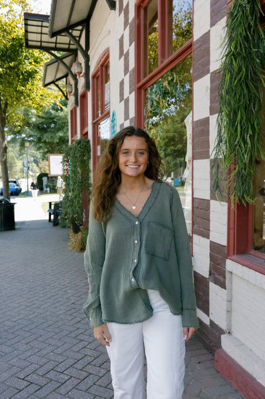 Tate Top - Hunter Green