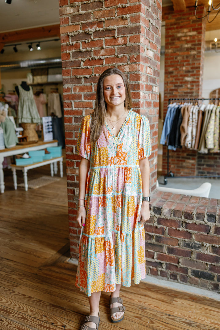 Jude Midi Dress - Natural