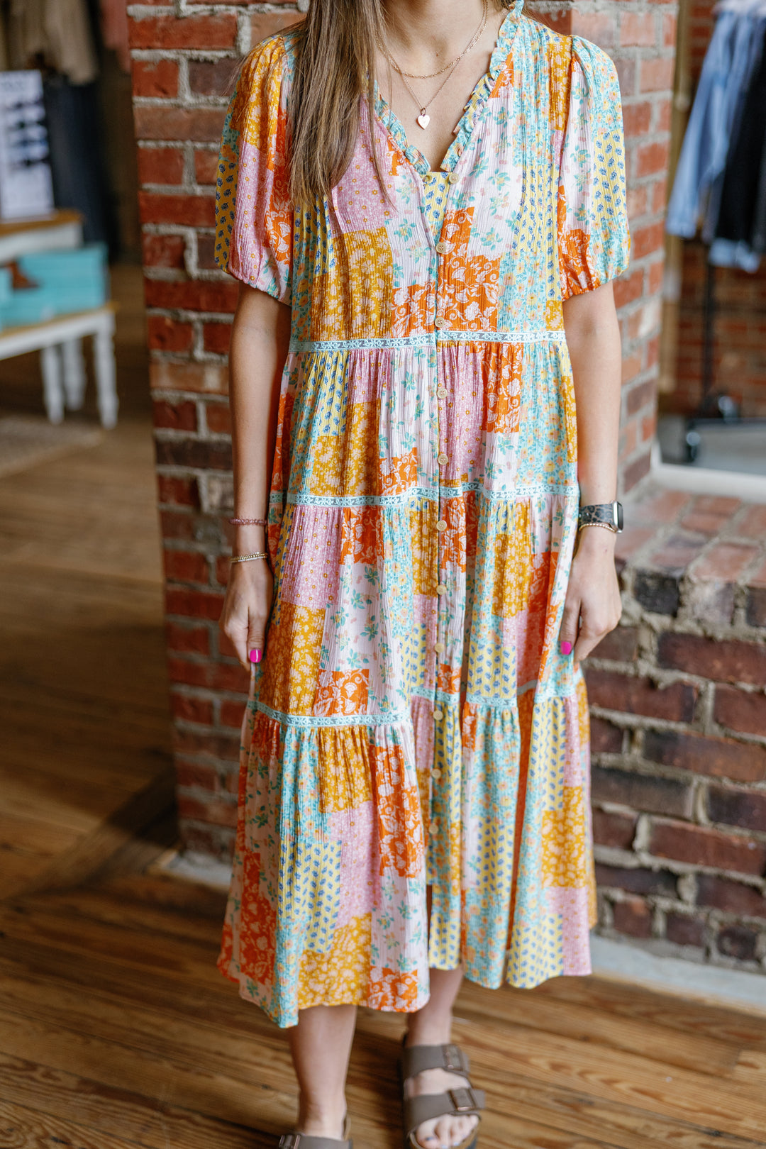 Jude Midi Dress - Natural