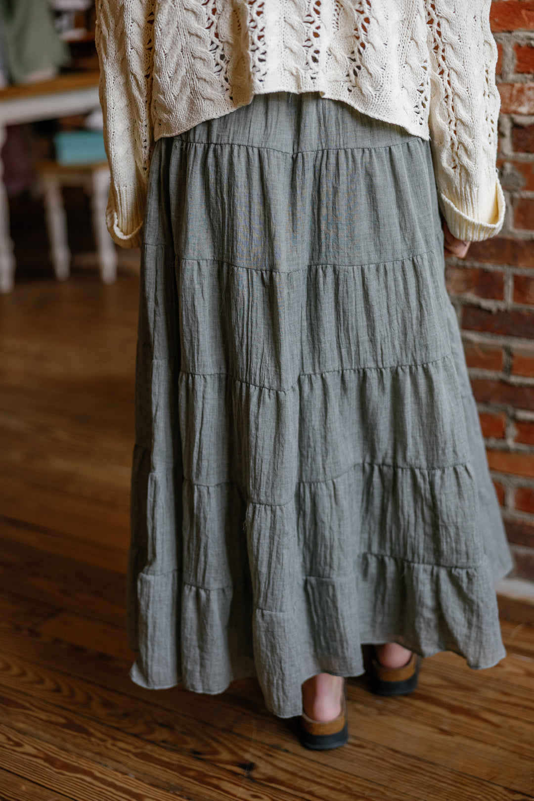 Stella Midi Skirt - Olive