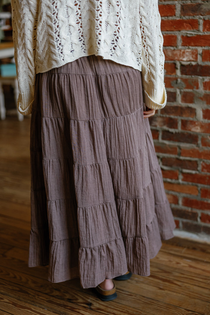 Stella Midi Skirt - Brown