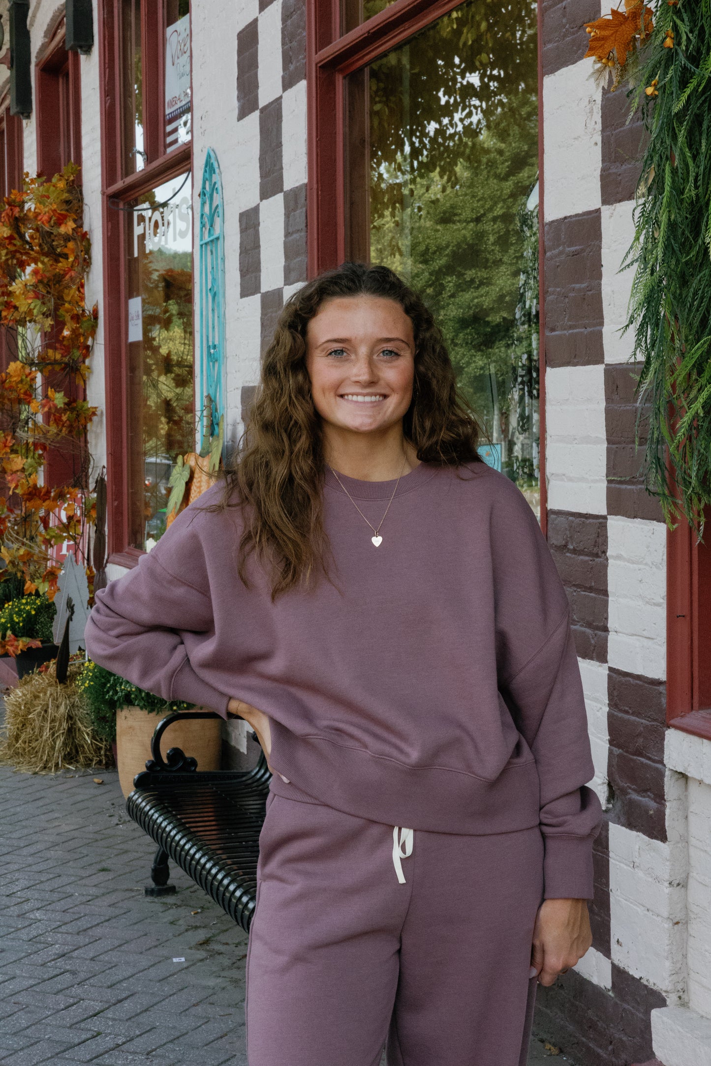 Cloudwalk Balloon Sleeve Fleece Crewneck - Rose Taupe