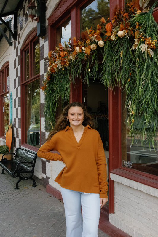 Mila Top - Burnt Amber