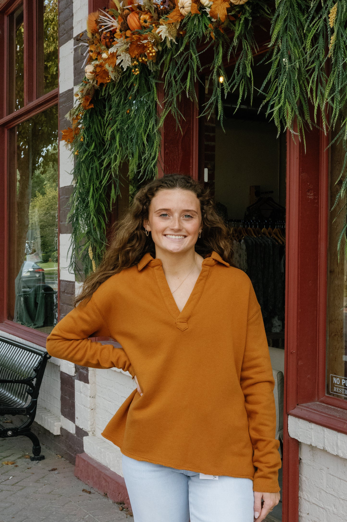Mila Top - Burnt Amber