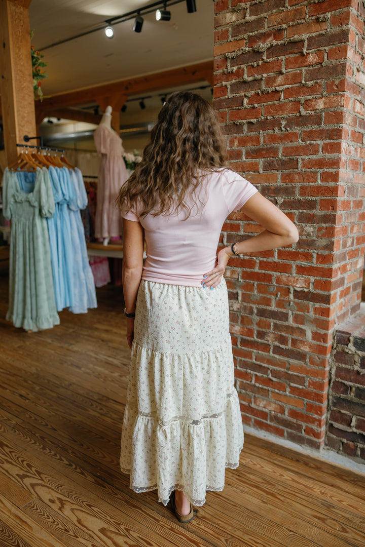 Nelly Midi Skirt - Pink