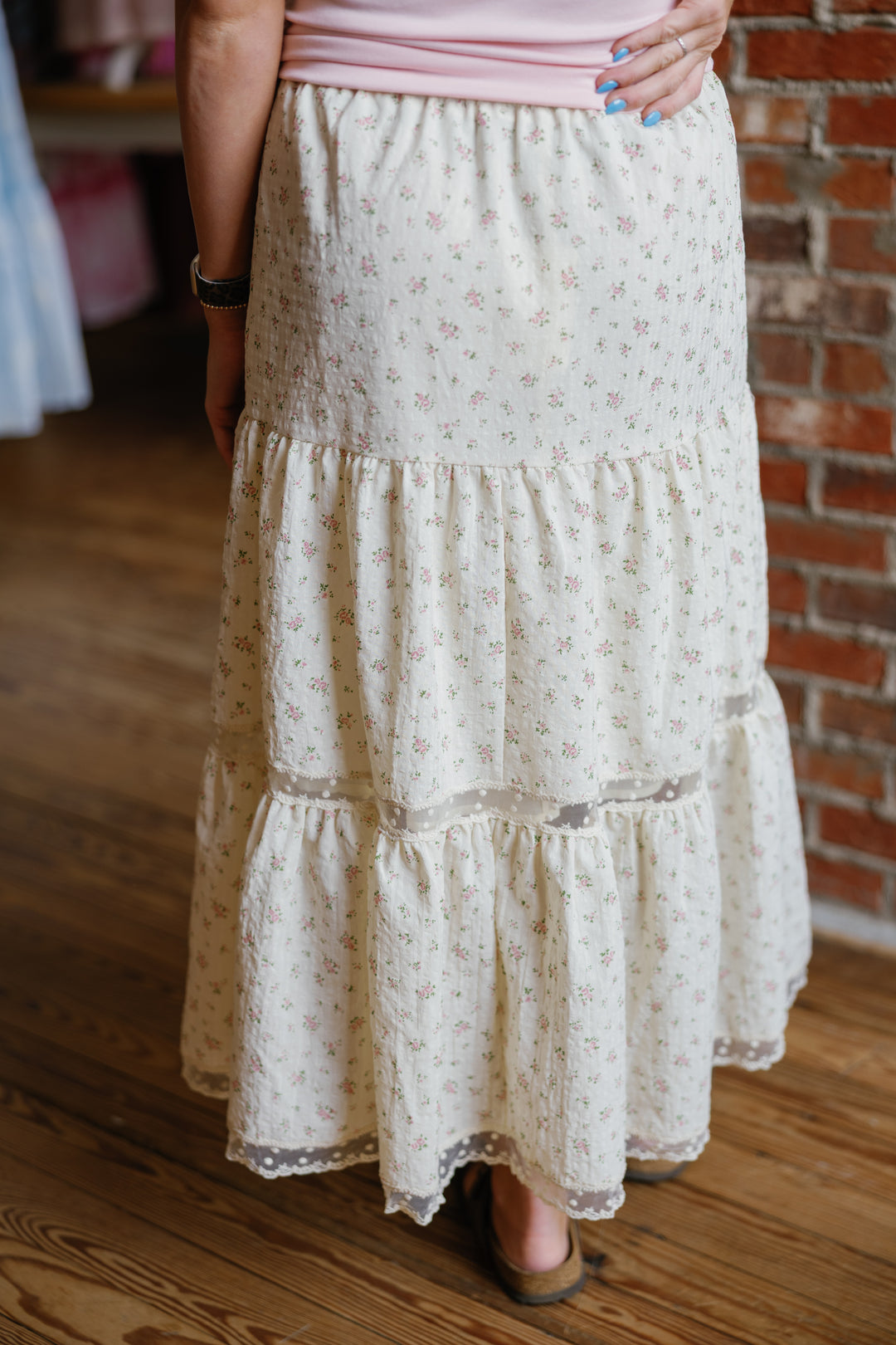 Nelly Midi Skirt - Pink