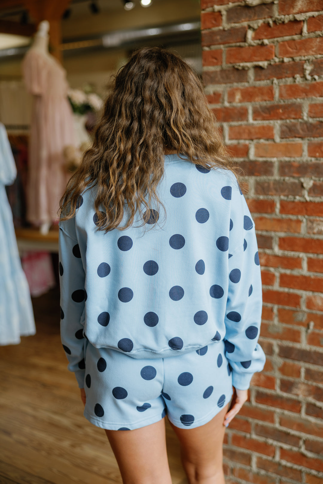 Polka Dot Shorts - Blue