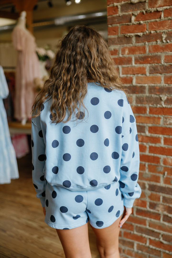 Polka Dot Shorts - Blue