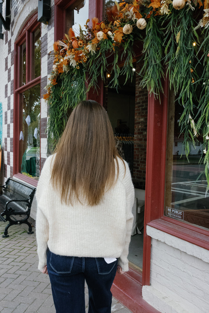 Baylee Sweater Cardigan - Cream