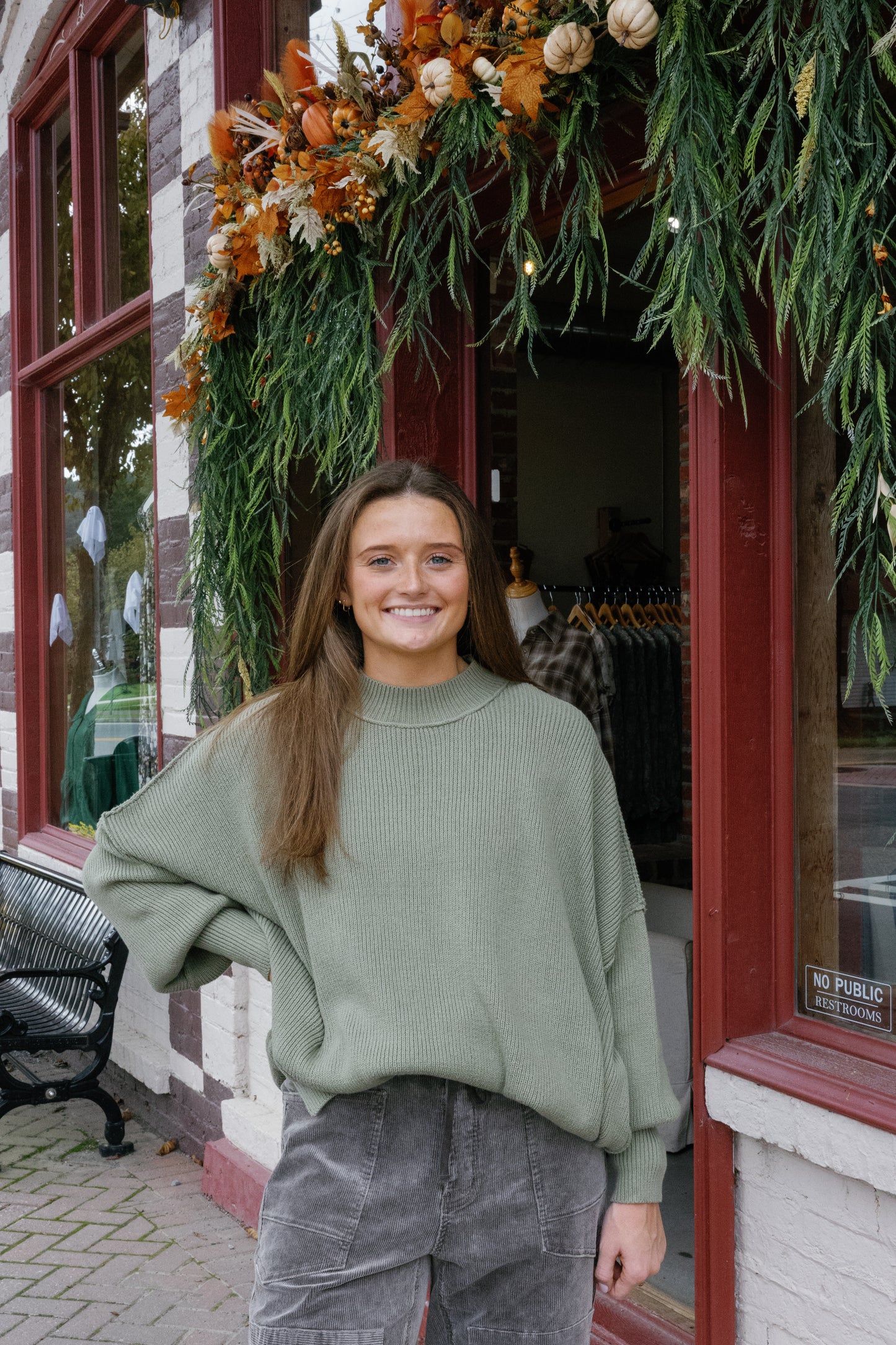 Amber Oversized Sweater - Moss