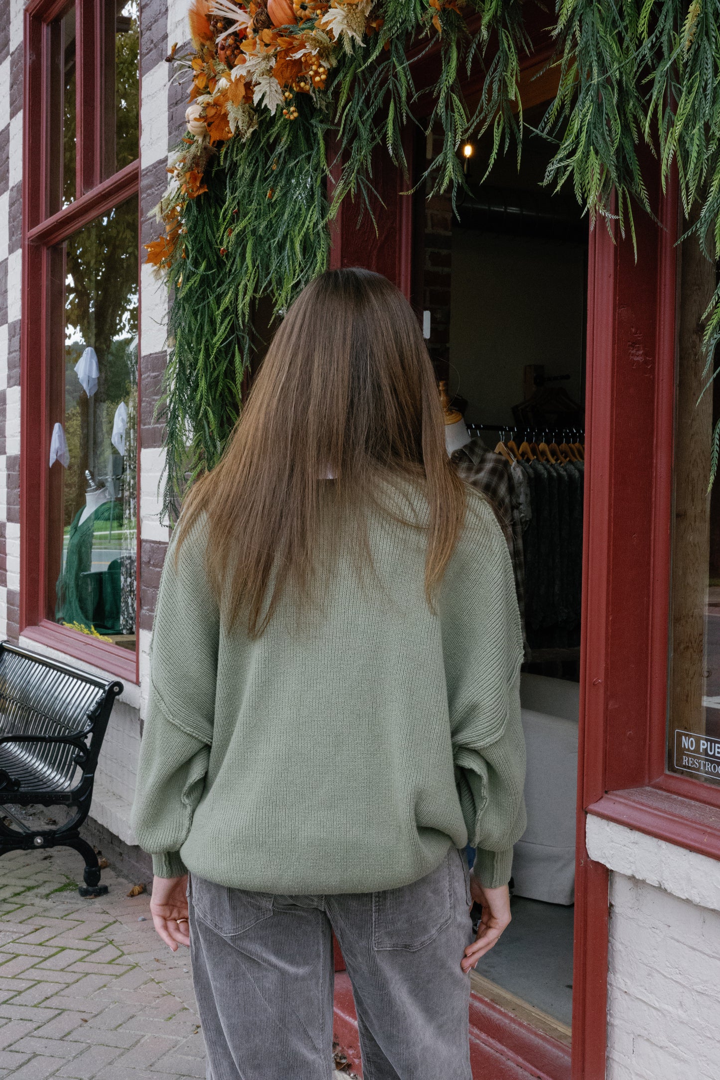 Amber Oversized Sweater - Moss