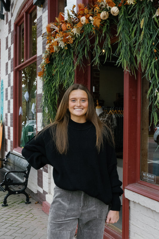 Amber Oversized Sweater - Black