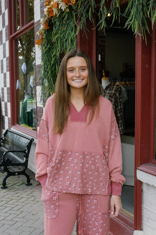 Maddie Top - Dried Rose