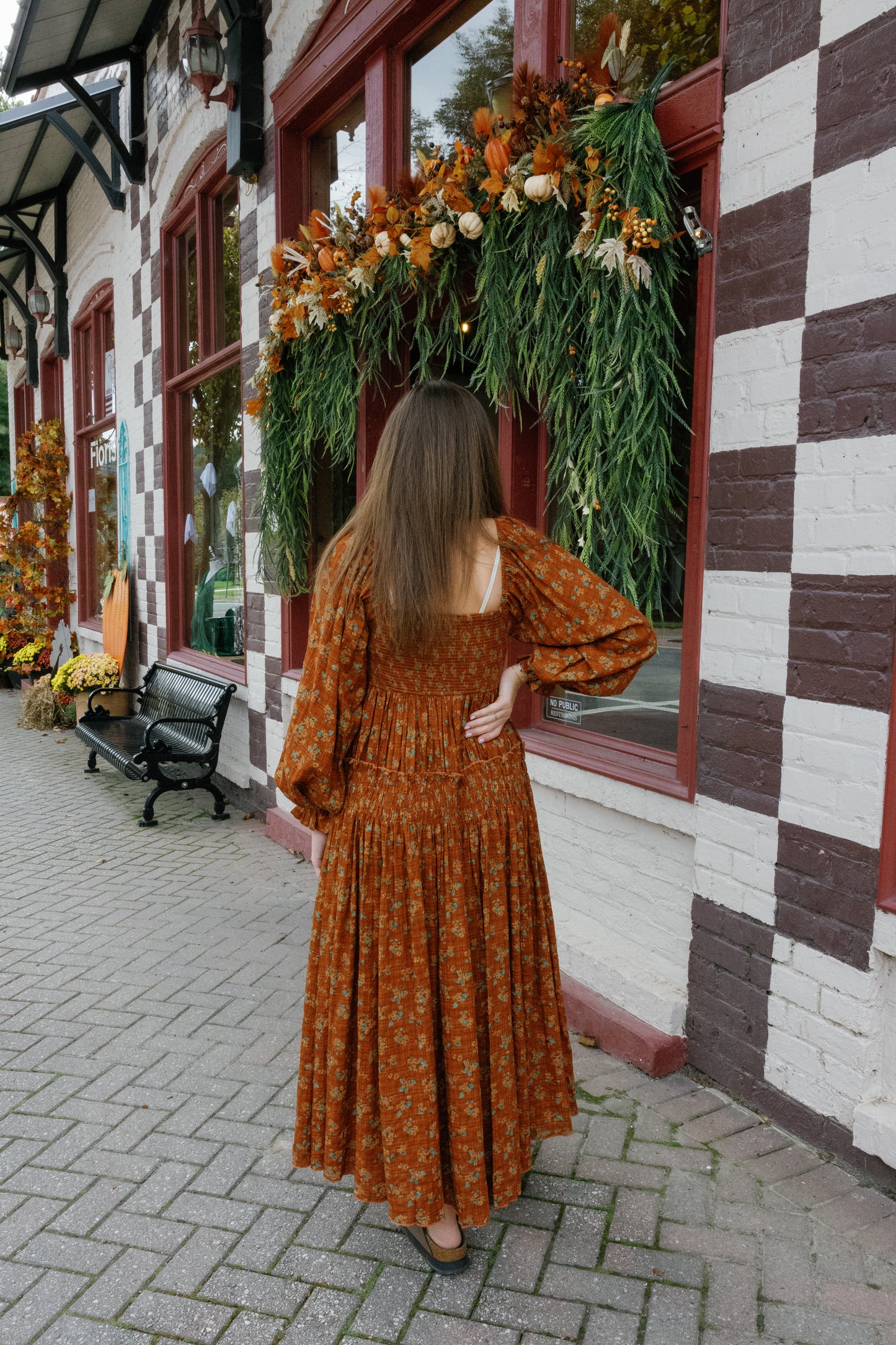 Tillie Midi Dress - Rust