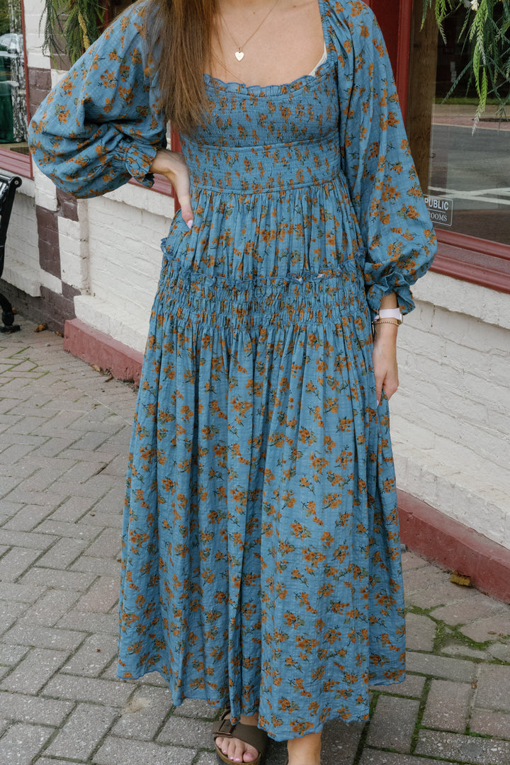 Tillie Midi Dress - Blue