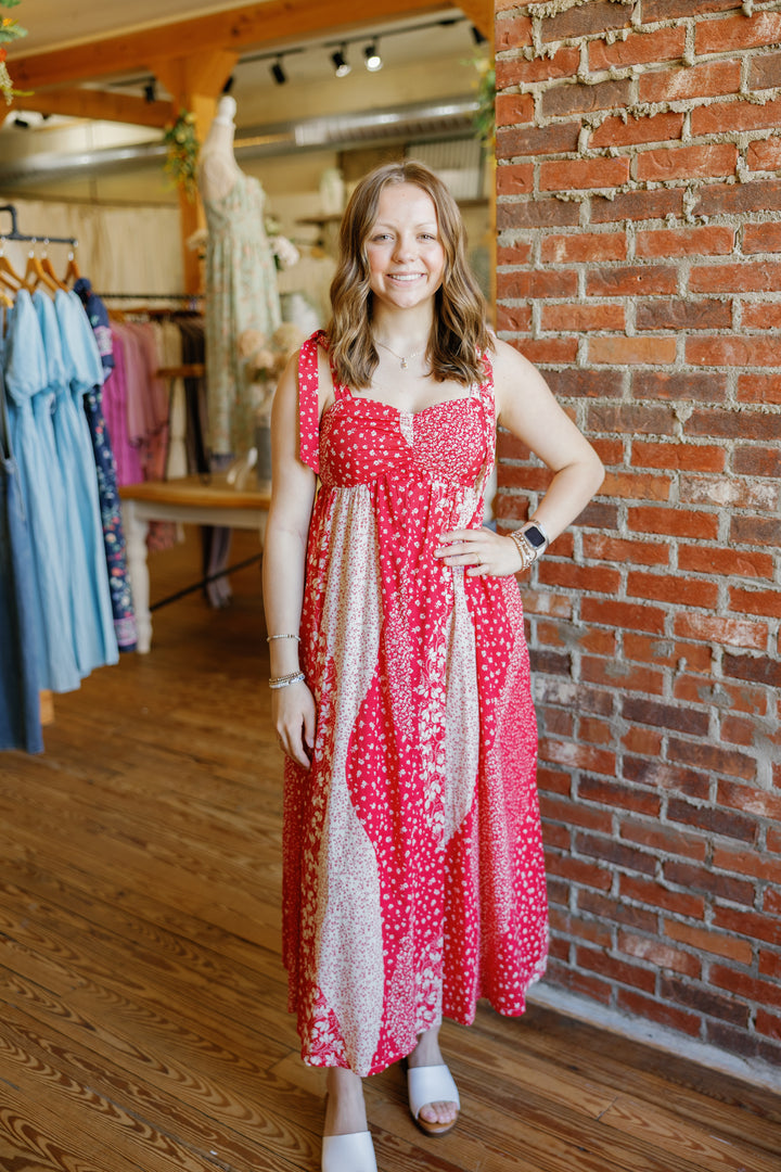 Jojo Midi Dress - Red