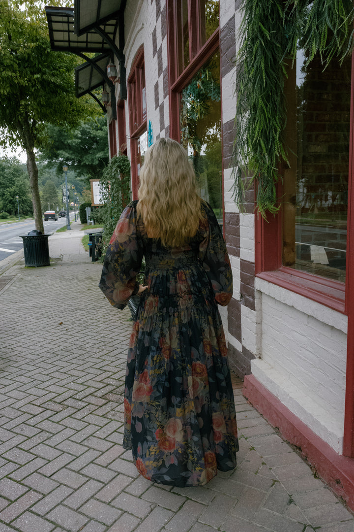 Kelsie Midi Dress - Black