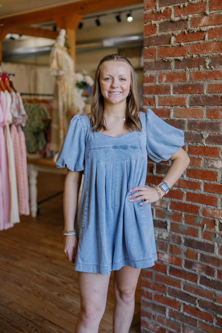 Rachel Denim Romper