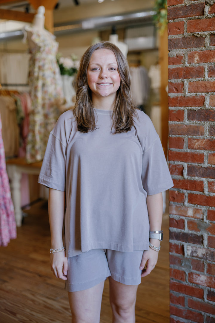 Cici Set (Top Only) - Taupe