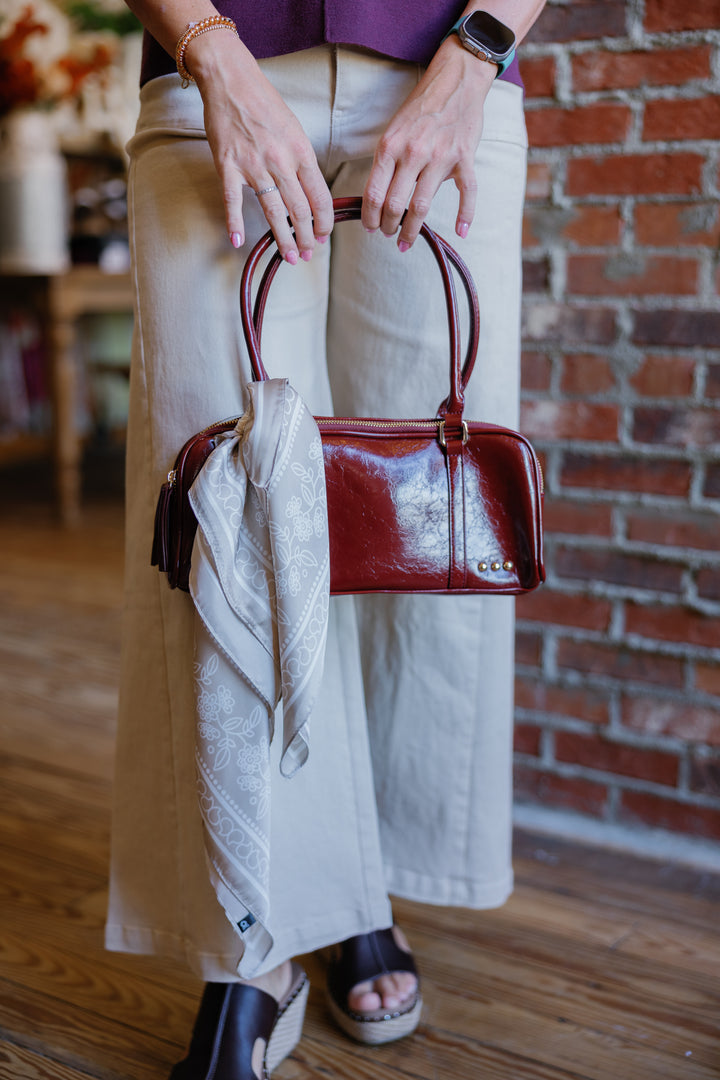Arlys Barrel Shoulder Bag - Burgundy